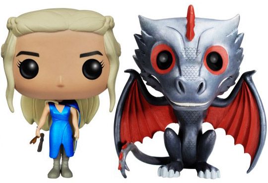 Figurine Funko Pop Game of Thrones Drogon & Daenerys - 2 Pack - Métallique