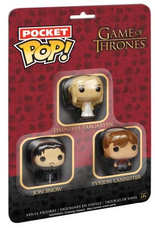 Figurine Funko Pop Game of Thrones Jon, Tyrion & Dany - 3 pack - Pocket