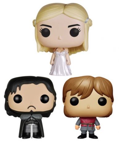 Figurine Funko Pop Game of Thrones Jon, Tyrion & Dany - 3 pack - Pocket