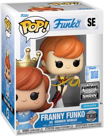 Figurine Funko Pop Franny Funko Franny Funko en Wonder Woman - Métallique