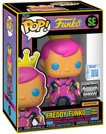 Figurine Funko Pop Freddy Funko Freddy Funko en Iron Man - Black Light