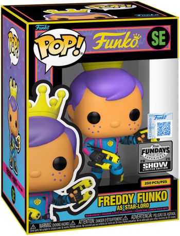 Figurine Funko Pop Freddy Funko Freddy Funko en Star-Lord - Black Light
