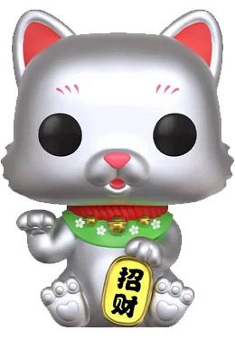 Figurine Funko Pop Funko Pop Asia #190 Chat Chanceux (Argent Métallique)