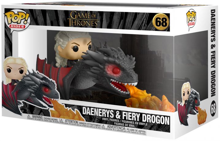 Figurine Funko Pop Game of Thrones #68 Daenerys sur Drogon crachant du feu
