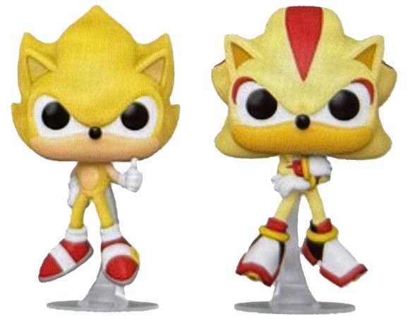 Figurine Funko Pop Sonic le Hérisson Super Sonic & Super Shadow - Pack