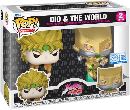 Figurine Funko Pop JoJo's Bizarre Adventure Dio & The World - Pack