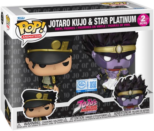 Figurine Funko Pop JoJo's Bizarre Adventure Jotaro Kujo & Star Platinum - Pack