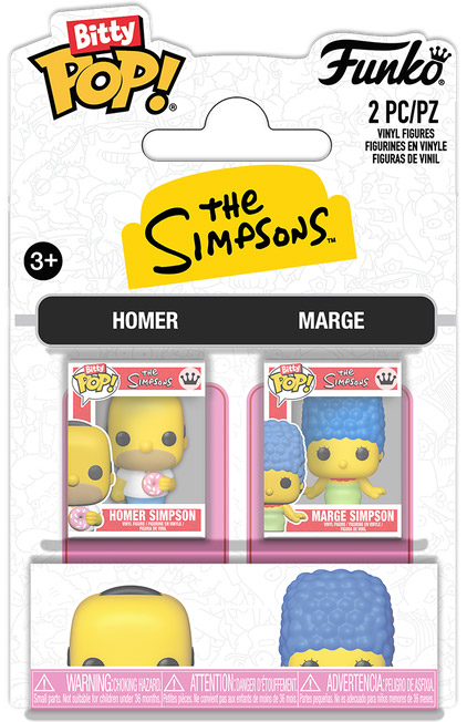 Homer Simpson Pop Rocks Figurine Pop Les Simpson pas cher : Homer & Marge - Pack Bitty Pop