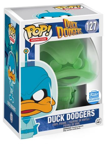 Figurine Funko Pop Looney Tunes #127 Duck Dodgers - Vert - Brillant dans le noir
