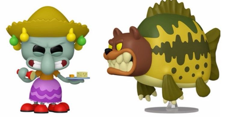 Figurine Funko Pop Bob l'Eponge Carlo Tentacule & L'ours des mers - Pack