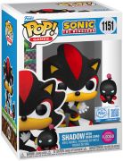 Figurine Pop Sonic le Hérisson #1151 Shadow avec Dark Chao - Flocked