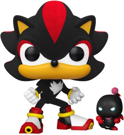 Figurine Funko Pop Sonic le Hérisson #1151 Shadow avec Dark Chao - Flocked