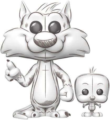 Figurine Funko Pop Looney Tunes #2013 Sylvestre et Titi - Esquisse
