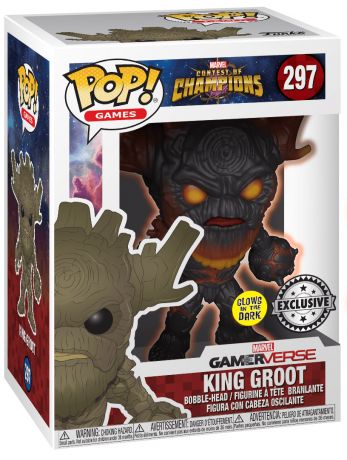 Figurine Funko Pop Tournois des Champions [Marvel] #297 Roi Groot - Brillant dans le noir