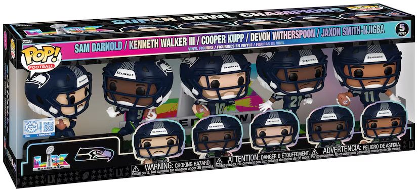 Figurine Funko Pop NFL Seattle Seahawks Super Bowl LX Champions