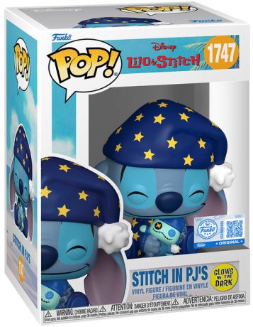 Figurine Funko Pop Lilo et Stitch [Disney] #1747 Stitch en Pyjama - Glow in the Dark