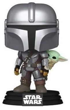 Figurine Funko Pop Star Wars : The Mandalorian & Grogu #818 Le Mandalorian avec Grogu