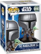 Figurine Pop Star Wars : The Mandalorian & Grogu #818 Le Mandalorian avec Grogu