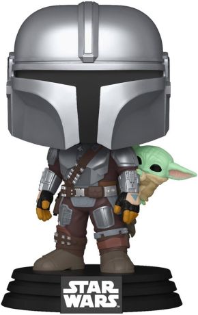Figurine Funko Pop Star Wars : The Mandalorian & Grogu #818 Le Mandalorian avec Grogu