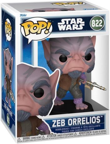 Figurine Funko Pop Star Wars : The Mandalorian & Grogu #822 Zeb Orrelios avec fusil Bo