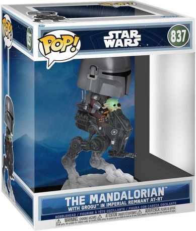 Figurine Funko Pop Star Wars : The Mandalorian & Grogu #837 Le Mandalorien avec Grogu dans l'AT-RT Imperial Remnant
