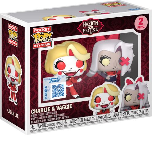 Figurine Funko Pop Hazbin Hotel Charlie & Vaggie Porte-clés 2-Pack