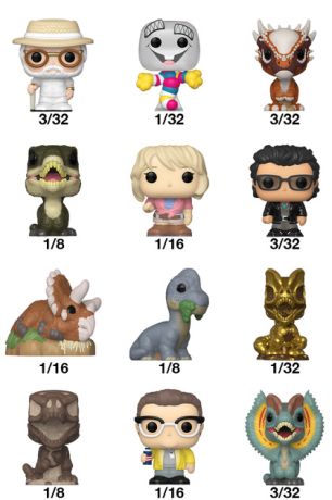 Figurine Funko Pop Jurassic Park Boîte Mystère Bitty Pop Jurassic Park