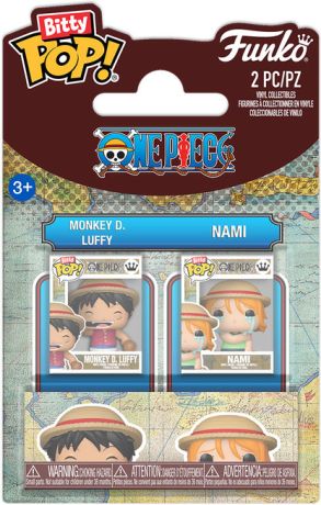 Figurine Funko Pop One Piece Luffy & Nami - Pack Bitty Pop