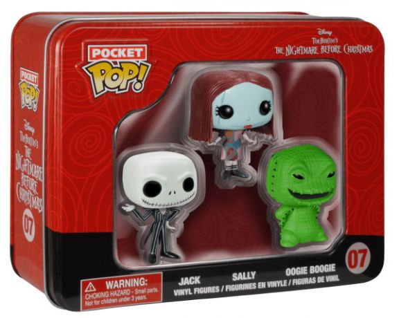 Figurine Funko Pop L'étrange Noël de M. Jack [Disney] Jack, Sally, Ogie - 3 pack - Brilant dans le noir & Pocket