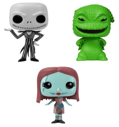 Figurine Funko Pop L'étrange Noël de M. Jack [Disney] Jack, Sally, Ogie - 3 pack - Brilant dans le noir & Pocket