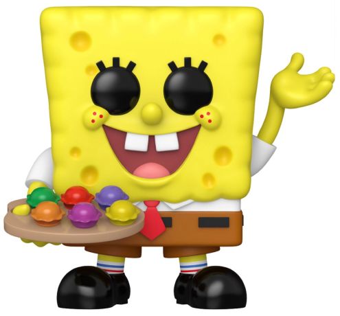 Figurine Funko Pop Bob l'Eponge #2312 Bob l'Eponge avec Les pâtés multicolores