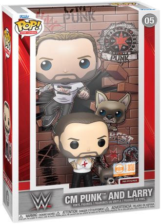 Figurine Funko Pop WWE #05 CM Punk et Larry - Poster