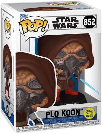 Figurine Funko Pop Star Wars : The Clone Wars #852 Plo Koon - Glow in the Dark