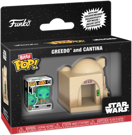 Figurine Funko Pop Star Wars 1 : La Menace fantôme Greedo et Cantina - Bitty Pop