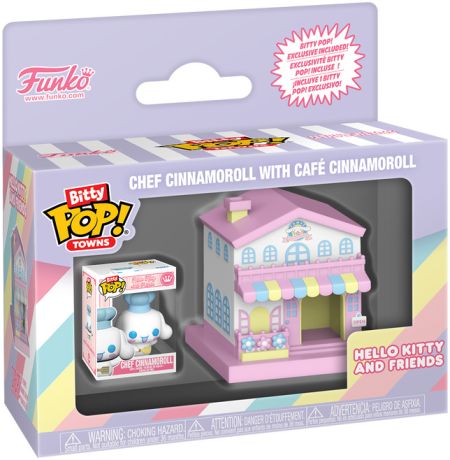 Figurine Funko Pop Sanrio Chef Cinnamoroll et Café Cinnamoroll - Bitty Pop