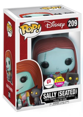 Figurine Funko Pop L'étrange Noël de M. Jack [Disney] #209 Sally assise - Brillant dans le noir & Floqué