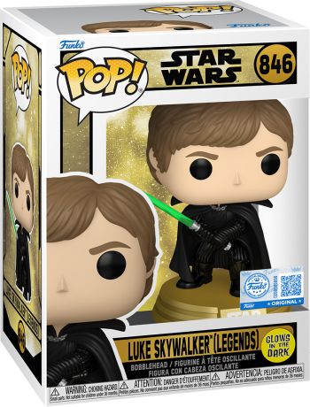 Figurine Funko Pop Star Wars Divers #846 Luke Skywalker (Legends) - Glow in the Dark