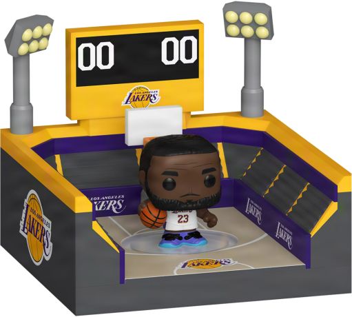 Figurine Funko Pop NBA LeBron James Basketball Arena (Lakers) - Bitty Pop