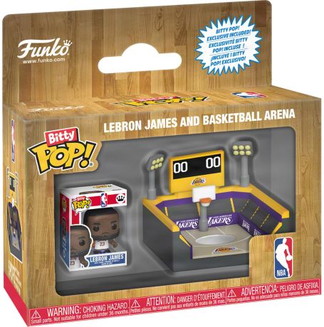 Figurine Funko Pop NBA LeBron James Basketball Arena (Lakers) - Bitty Pop