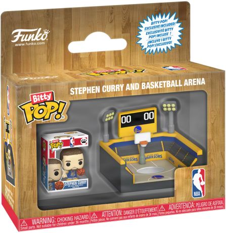 Figurine Funko Pop NBA Stephen Curry Basketball Arena (Warriors) - Bitty Pop