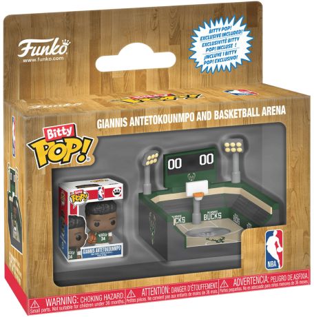 Figurine Funko Pop NBA Giannis Antetokounmpo Basketball Arena (Bucks) - Bitty Pop