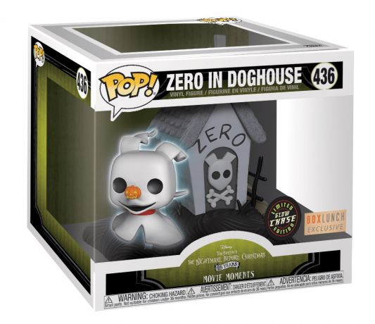 Figurine Funko Pop L'étrange Noël de M. Jack [Disney] #436 Zero dans niche - Brillant dans le noir [Chase]