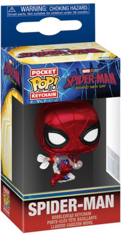 Figurine Funko Pop Spider-Man : Brand New Day [Marvel] Spider-Man (Métallique) - Porte-clés
