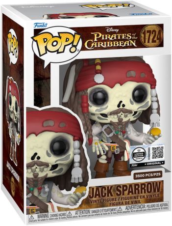 Figurine Funko Pop Pirates des Caraïbes [Disney] #1724  Jack Sparrow Squelette 