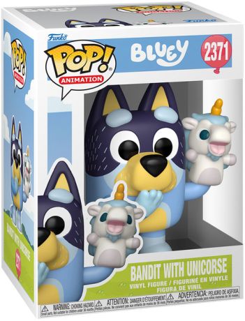 Figurine Funko Pop Bluey #2371 Bandit avec Licorne