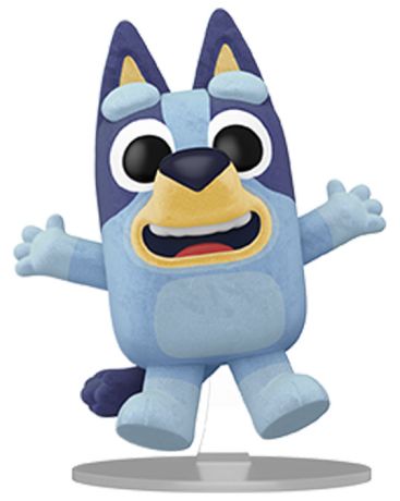 Figurine Funko Pop Bluey #2524 Bluey Saute - Flocked