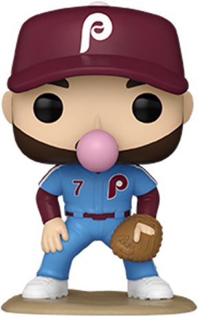 Figurine Funko Pop MLB : Ligue Majeure de Baseball #136 Trea Turner (Chewing-gum)