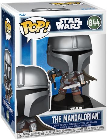 Figurine Funko Pop Star Wars : The Mandalorian & Grogu #844 The Mandalorian (Dual Wield)