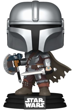 Figurine Funko Pop Star Wars : The Mandalorian & Grogu #844 The Mandalorian (Dual Wield)