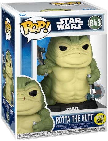 Figurine Funko Pop Star Wars : The Mandalorian & Grogu #843 Rotta the Hutt - Glow in the Dark
